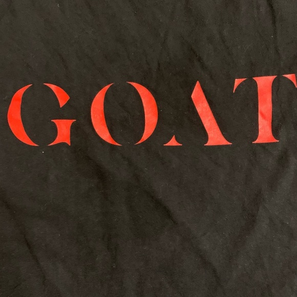 FASHION NOVA “G.O.A.T” BLACK SHORT SLEEVE TEE SHIRT SIZE XL 100% COTTON - Picture 1 of 5